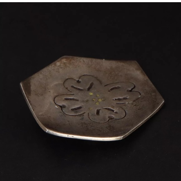 VTG Sterling Silver - Etched Flower Floral - Picture 2 of 4